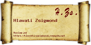 Hlavati Zsigmond névjegykártya